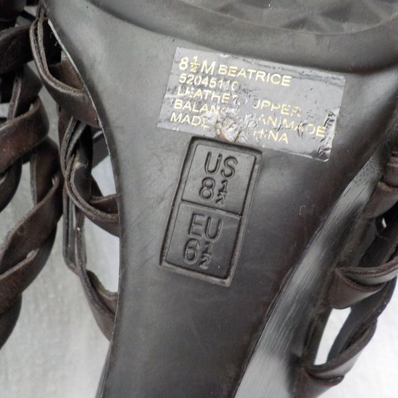 Like New GNW Flex Braided Slide Wedge Sandals Leather Upper Choc Brown SZ 8.5 M - Picture 7 of 12